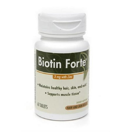 PHYTOPHARMICA Biotin Forte, 3 mg de zinc, des comprimés, 60 bis (Paquet de 3)