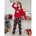 thumbnail image 2 of Pijamas para mujer Otoño Invierno conjuntos de pijamas con estampado navideño ropa informal de manga larga para el hogar moda nueva en ropa de dormir para mujer, 2 of 3