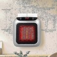thumbnail image 3 of Portable heater for home, 800W ceramic plug in heater with remote control and 12h timer, 3 of 5