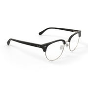 True Religion Mens T008 Browline Prescription Eyeglasses with Case, Black