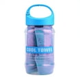 thumbnail image 1 of Super Breathable Cooling Effect Towel With Storage Bottle For Sports Gym Workout Light Blue, 1 of 8
