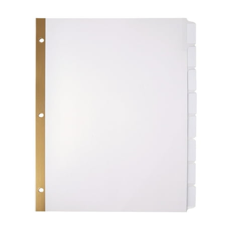 UPC: 0735854113544 | Office Depot Plain Dividers With Tabs And Labels  White  8-Tab  Pack Of 25 Sets  11354