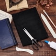 thumbnail image 5 of Book Binding Cloth Kits Binding Tools Set with 2Sheets Black Cotton Cloth Fabric Book Cloth 2pcs Bone Folder Paper Creaser 1 Brush for DIY Bookbinding Crafts Sewing 126×15.8 inch DIY, 5 of 6