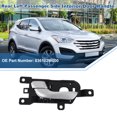 thumbnail image 2 of Mango de puerta interior del lado trasero izquierdo del pasajero para Hyundai Santa Fe 2013-2018, mango de puerta interior No.836102W000, tono negro plateado, 1 Pc, 2 of 6