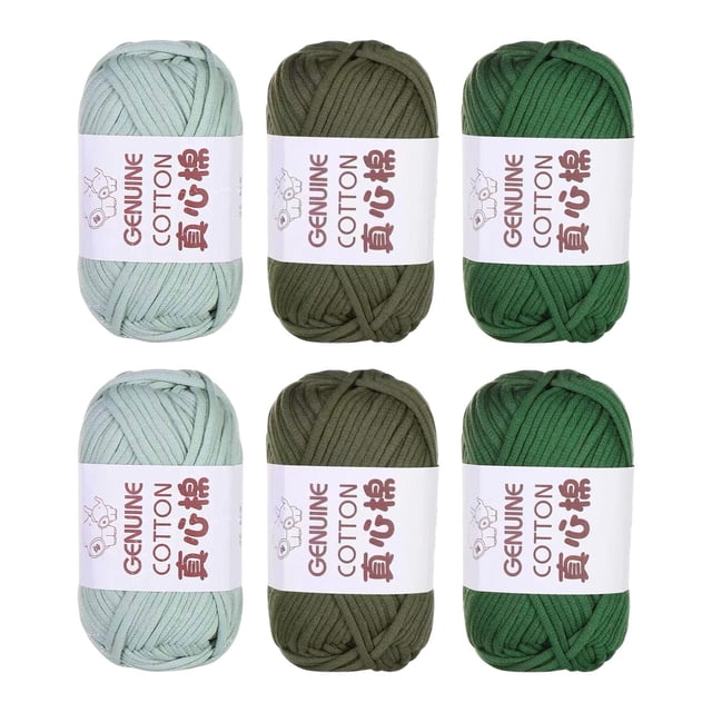 6 piezas de hilo de punto multicolor ligero para ganchillo para guantes, prendas de vestir y bufandas. Estilo G