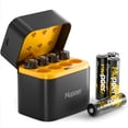 thumbnail image 1 of Pilas de litio recargables Mupoer AA, paquete de 8 con cargador, 1 of 9