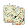 thumbnail image 7 of Yayeee Pot Holders Kitchen Heat Resistant with Pocket 7"x9.8" Cotton Oven Cooking Hot Pads, Green Floral Pattern, 7 of 7
