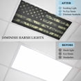 thumbnail image 4 of Green American Flag Fluorescent Light Covers, Wooden Grain Magnetic Light Covers for Ceiling Lights, Fluorescent Ceiling Shade Filters for Classroom Bedroom Office 4x2Ft x 3PCS, 4 of 8