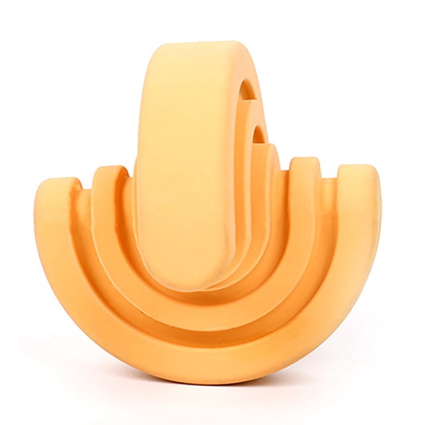 Pelota dispensadora de comida para perros, limpieza de dientes, resistente a mordeduras, alimentación lenta, juguete de goma para entrenamiento al aire libre, color naranja