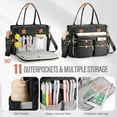 thumbnail image 3 of Gocvo Large Capacity Womens Work Bag Multi-functional Teacher Tote Bag with Laptop Compartment Office Work Tote Bag, Black, 3 of 9