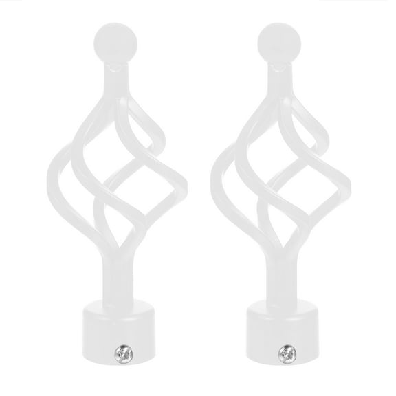 LOLIPPYY 2PCS Decorative Curtain Rod End Curtain Rod Plug Window Curtain Rod Finals