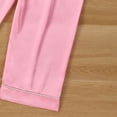 thumbnail image 4 of Cathalem Unisex Kids Boys Girls Pajama Sets Winter Long Sleeve Long Pants 2pcs Silky Sleepwear Button Down Loungewear Pink 6-7 Years, 4 of 7