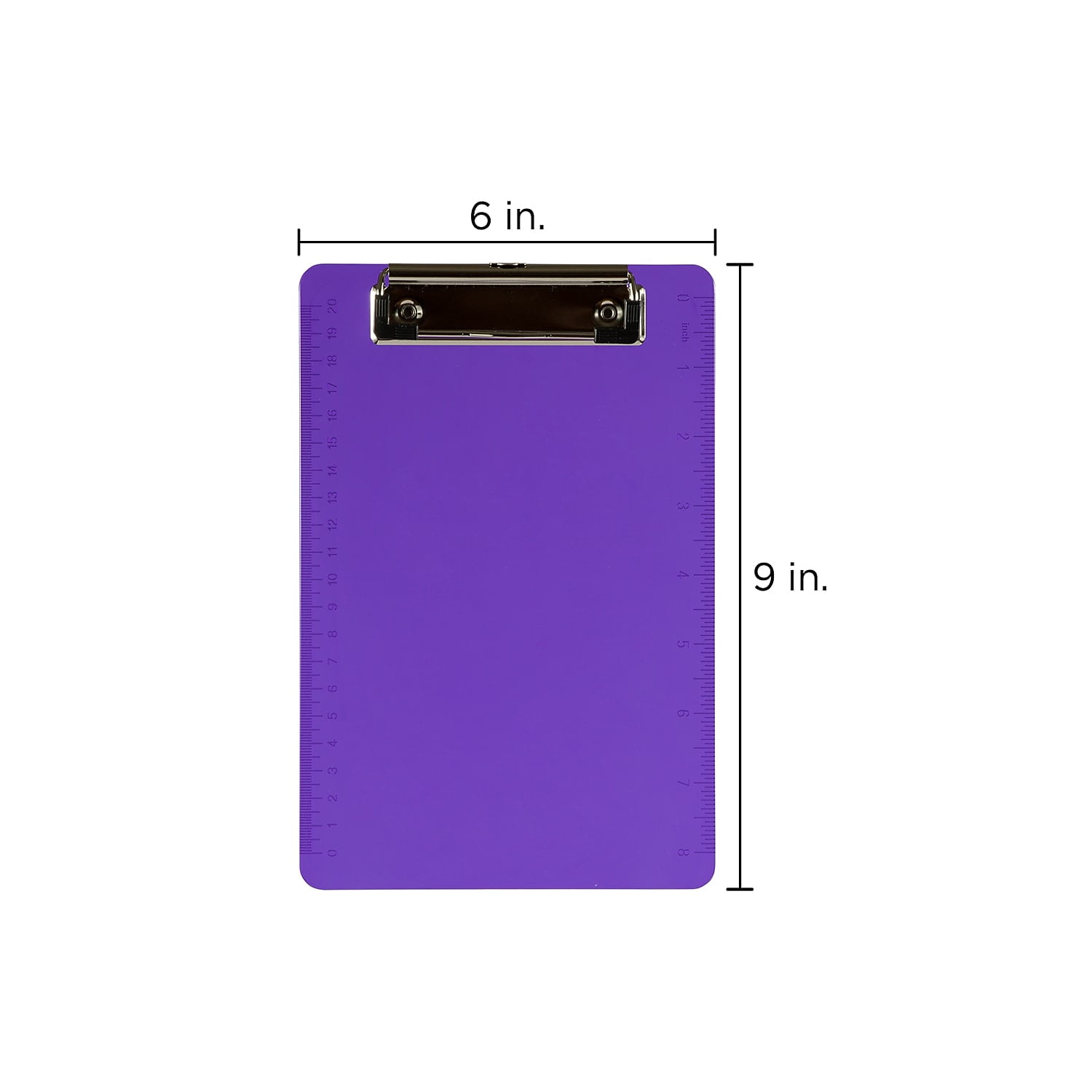 JAM Paper Plastic Clipboard Memo Size Purple 12/Pack (331CPMPUA)