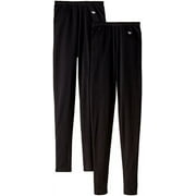 Duofold Women's Mid Weight Wicking Thermal Leggings Pack of 2, Black, Small