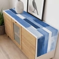 thumbnail image 4 of Blue Geometric Table Runner - 70 Inch Long, Kitchen Dining Table Runner Dresser Scarves, Watercolor Ombre Modern Abstract Art Farmhouse Decor for Coffee Tables Wedding Party Banquet, 4 of 8
