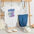 thumbnail image 3 of Smurfette Cartoon Flaming Racecar Bodysuit Jumper Girls Infant Baby Brisco Brands NB, 3 of 6