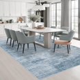 thumbnail image 2 of Area Rugs 6x9 Living Room: Washable Rug Modern Abstract Large Rugs Soft Non Slip Neutral Rug Stain Resistant Indoor Carpet for Bedroom Kitchen Dining Room Table Nursery Home Office Rugs(Blue,6'x9'), 2 of 16