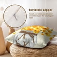 thumbnail image 4 of Spring Floral Throw Pillow Covers 16 x 16 Inches Set of 2 Farmhouse Yellow Daisy Flowers Jar Vase Cotton Linen Pillowcase for Couch Sofa Car Office Decoration, 4 of 6