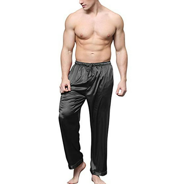 Men's Satin Lounge / Sleep Pants Silk Satin Pajamas Pyjamas Pants Sleep ...