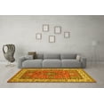 thumbnail image 3 of Ahgly Company Machine Washable Indoor Rectangle Persian Yellow Traditional Area Rugs, 5' x 8', 3 of 4