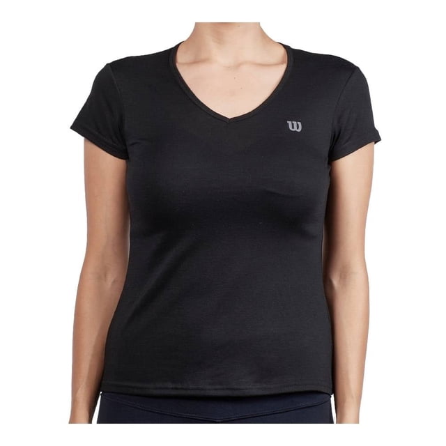Playera Wilson para Mujer, Negro Talla G