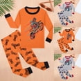 thumbnail image 4 of NOLDARES Little Boys Pajamas Sets Baby Cotton 2 Piece Toddler Fall Winter Clothes Kids Pjs Sleepwear 6-12 Months 12-24 Months 2t 3t 4t 5t 6t 7t 8t 9t Children,Orange,1-2 Y, 4 of 9