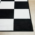 thumbnail image 4 of Machine Washable Checkered Area Rug - Black and White - 3x5, 4 of 5