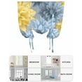 thumbnail image 6 of Yellow Blue Spring Floral Tie Up Curtains for Window, Thermal Insulted Balloon Shade Adjustable Rod Pocket Curtains Valance Panels for Kitchen Bathroom Cafe 42 x 54 Pastoral Summer Botanical, 6 of 6
