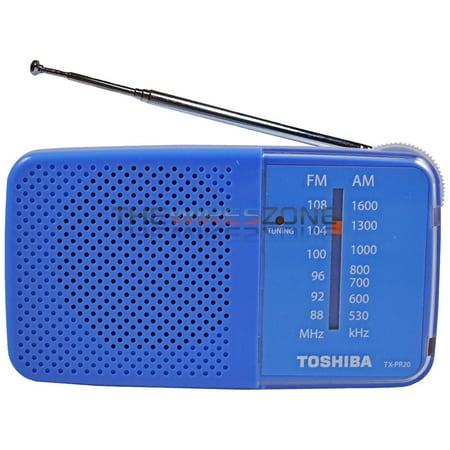 Toshiba TX-PR20 Blue AM/FM Pocket Portable Battery Operated Radio