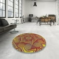 thumbnail image 3 of Ahgly Company Indoor Rectangle Patterned Metallic Gold Area Rugs, 7' x 9', 3 of 6