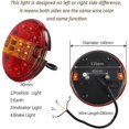 thumbnail image 2 of 2PCS 12/24v LED Round Light Trailer Tail Light Hamburg Lighting for Truck Caravan (red & amber, round), 2 of 5