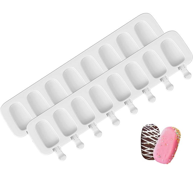 Moldes para helados de silicona con 8 cavidades, sin BPA, reutilizables, molde para bandeja de hielo hecho a mano, molde para paletas de gran venta, engrosado y reforzado