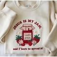 thumbnail image 2 of Embroidered Jesus Is My Jam Sweatshirt, Christian Shirt, God's Grace Sweatshirt, Gift for Mom, Jesus Joy Shirt, Christian Gift, 2 of 5
