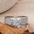 thumbnail image 3 of 6.5*6.5mm Men's Round AAA CZ Band 925 Silver 8.4mm Width Wedding Ring Size 6-12, 3 of 3