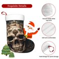 thumbnail image 5 of Rateoe Metal Style Horned Skull Print Christmas Stockings,18 Inch Large Christmas Stockings Decoration Ornaments for Holiday Home Fireplace Indoors, 5 of 7