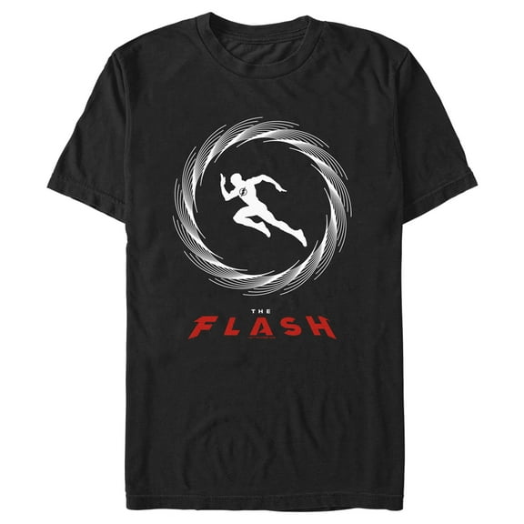 Men's The Flash Speedster Barry Allen Silhouette Graphic Tee Black 3X Large