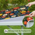 thumbnail image 6 of Pioneer Flower Floral Print Pattern Square Fitted Tablecloth with Elastic Edge,Square Table Cover,Washable Elastic Table Cover for Home Kitchen Party Decor 36"x36", 6 of 6