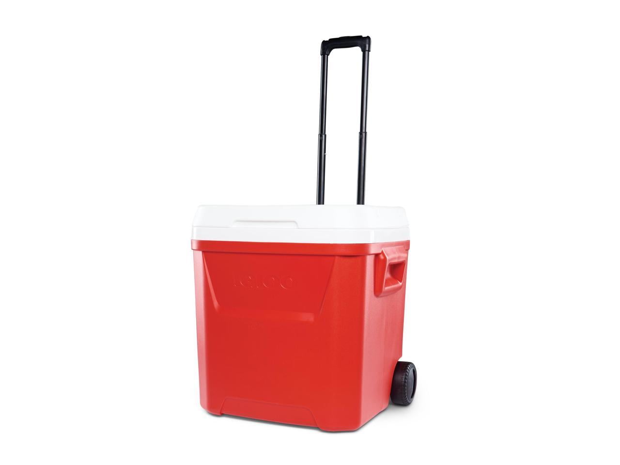 Igloo 60 qt. Laguna Roller Ice Chest Rolling Cooler Red
