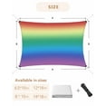 thumbnail image 6 of Sun Shade Sail 12x16Ft Red Yellow Green Blue Purple Gradient Uv Block Sunshade Canopy Outdoor Shade Cover Rectangle Shade Cloth For Patio Garden Yard Deck Pergola, 6 of 6