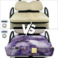 thumbnail image 6 of Yuyamidu Purple Marble Print Golf Cart Seat Covers with Pockets Universal Golf Cart Seat Towel Blanket Accessories for Club Car and More 2-Person Seat Golf Cart, 6 of 8