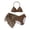 F35 Coffee, variant on Likimi Teen Kids Girls Three Piece Swimsuits Halter Solid Color V Neck Sleeveless Bikini With Skirts Fashionable Swimwear For Beach Pool Coffee Size 10-11 Years