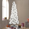 thumbnail image 3 of Vickerman 7.5' x 37" Unlit Flocked Atka Pine Pencil Artificial Christmas tree, 3 of 3
