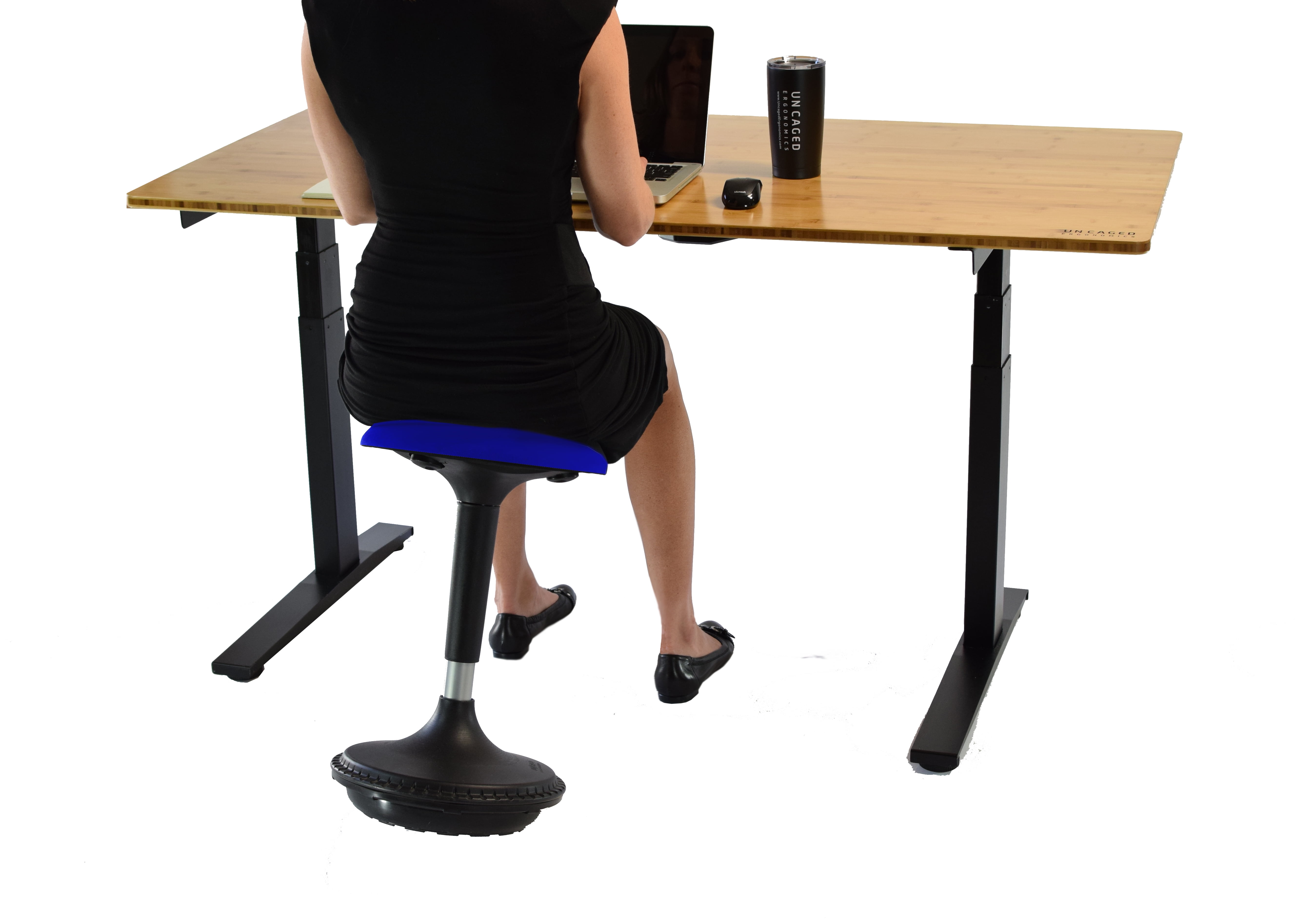 Uncaged Ergonomics: Wobble Stool Standing Desk Chair - Red