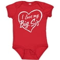 thumbnail image 3 of Inktastic I Love My Big Sis in White Chalk Heart Boys or Girls Baby Bodysuit, 3 of 5
