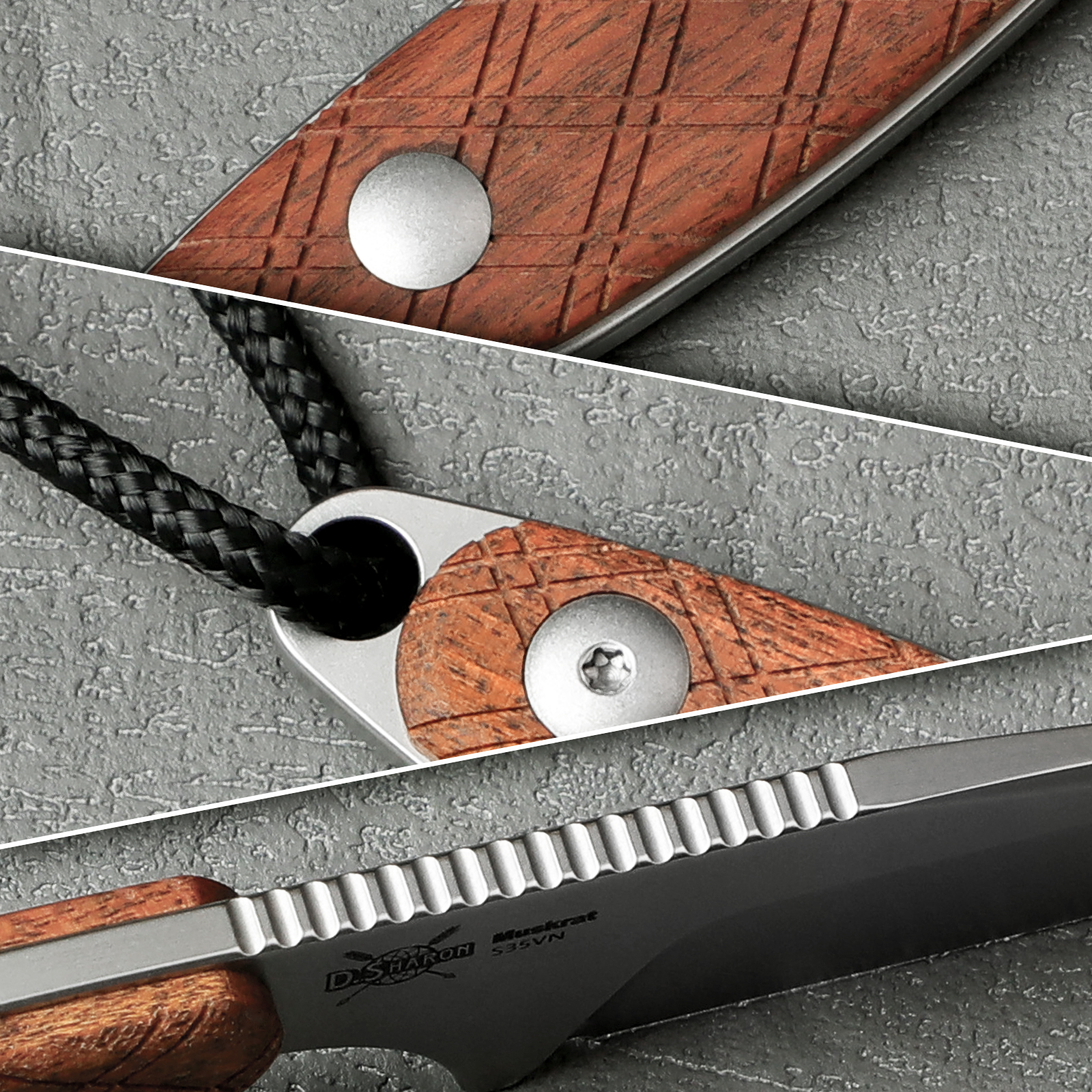 Kizer Muskrat Fixed Blade Knife S35VN Blade Mkuruti Handle Pocket Tactical Knives 1064A2