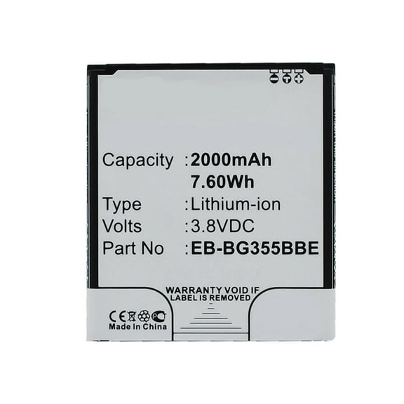 Batteries N Accessories BNA-WB-L3628 Cell Phone Battery - Li-Ion, 3.8V, 2000 mAh, Ultra High Capacity Battery - Replacement for Samsung EB-BG355BBE Battery