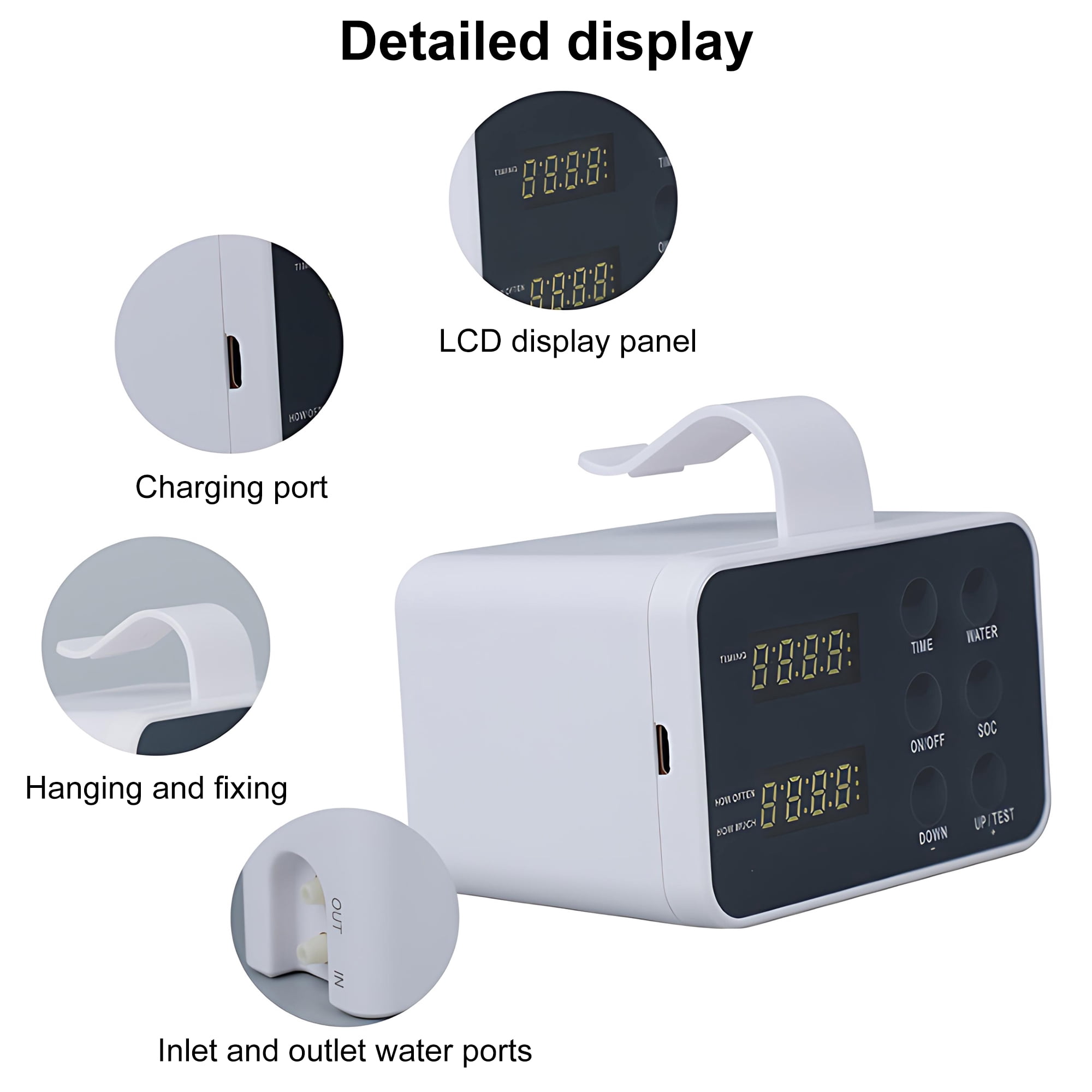 INSMART Automatic Watering System, Indoor Drip Irrigation Kit with Programmable Timer for Potted Plants, LED Display, Anti-Siphon Design, Supports 20 Plants for Home & Balcony