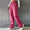 thumbnail image 6 of Gvdentm Women's Casual Scrub Pants Loose Pocket Wide Leg Pants Trousers for Women(Hot Pink,XL), 6 of 7