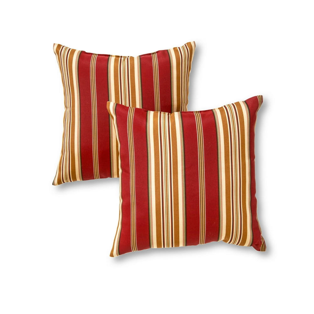 Roma Stripe 17 x 17 in. Outdoor Accent Pillow, Set of 2