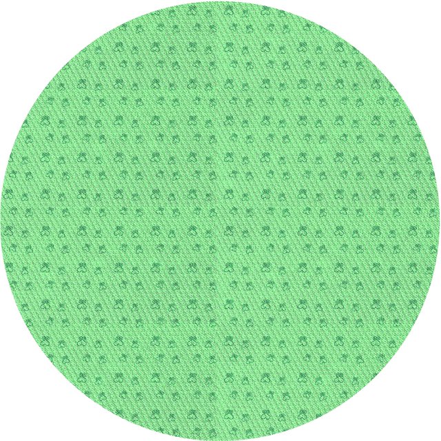 Ahgly Company Tapis Rond Lavable en Machine Intérieur Vert Jade Transitionnel, 6 Pieds Rond